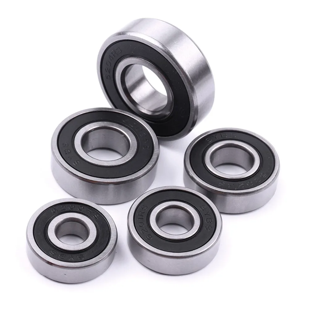 Быстро раскупаемый 1 шт. 6200/6201/6202/6203/6204-2RS SYBS упорные шариковые подшипники с глубоким жёлобом Сталь шариковые подшипники внутренний Диаметр 10/12/15/17/20 мм