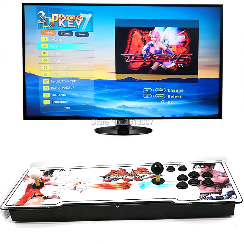 3D Pandora key 7 2650 в 1 аркадная игровая консоль 1920x1080 Full HD 2 игрока аркадная машина Поддержка TF карты, чтобы добавить больше игр - Цвет: F