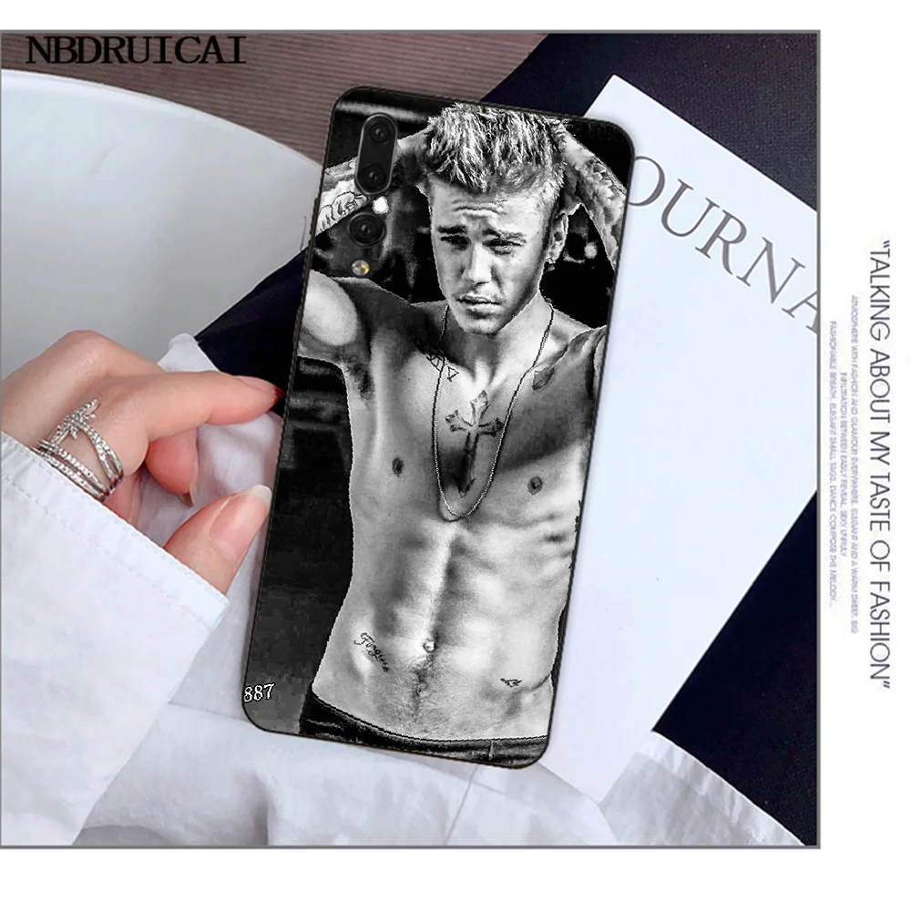 NBDRUICAI Justin Bieber Phone Case For Huawei Y5 Y6 Y7 Y9 Prime 2019 Enjoy 7 8 9 10 Plus | Мобильные телефоны и