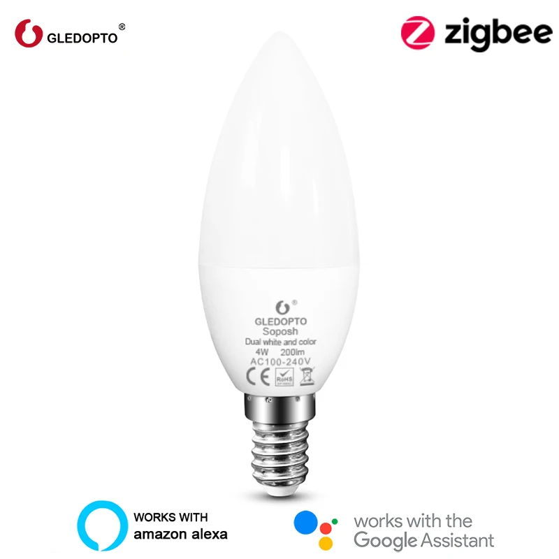 

Умная Светодиодная лампа G OPTO ZigBee 3,0, 220 В, E14/E12, RGB + CCT, 4 Вт