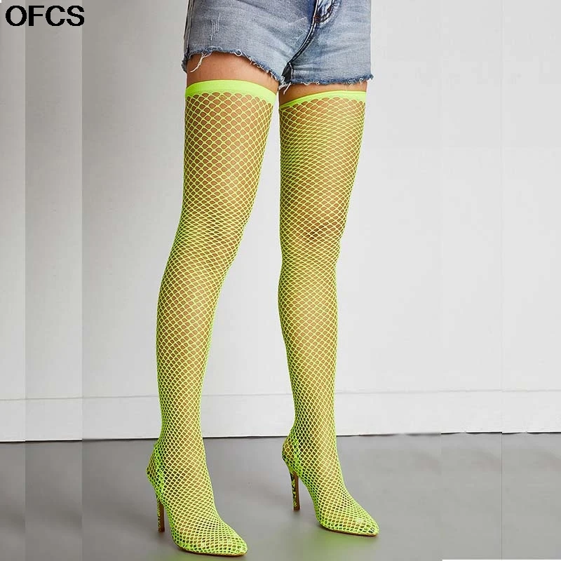 2020 NewBoots пикантные сапоги высотой до бедра женские выше колена новые летние туфли