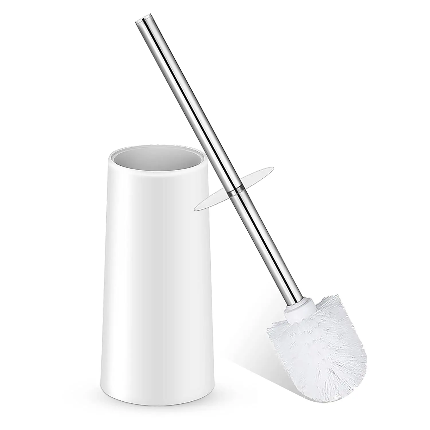 

Toilet Brush and Holder,Toilet Bowl Brush with Stainless Steel Handle Durable Bristle Hidden Toilet Scrubber for Toilet Cleaning