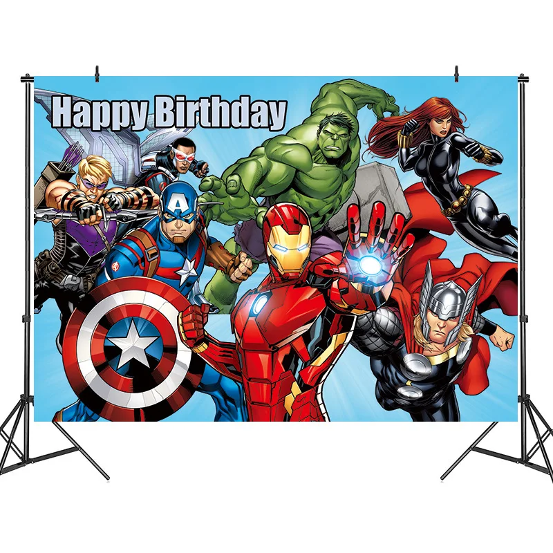 

1pc 125x80cm Superhero Iron Man Hulk Banner Photography Backgrounds Professional Indoor Birthday Party Decoratio Photo Backdrops