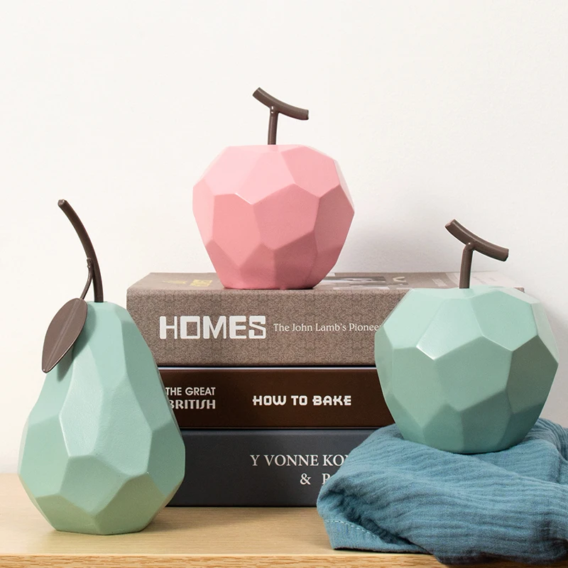 Смола оригами яблоко украшение из грушевого дерева современный минималистичный