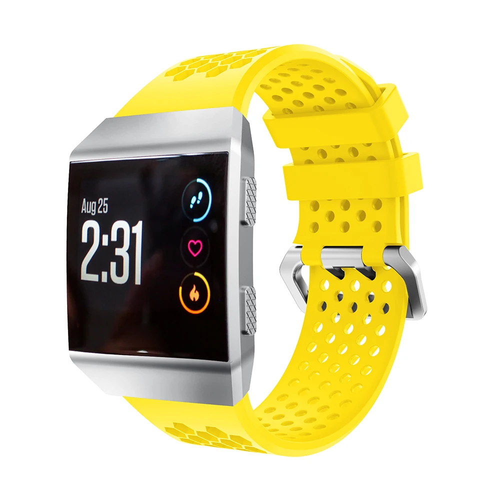 Yayuu совместимый для Fitbit Ionic Смарт-часы мягкий силиконовый ремешок регулируемый ремешок для часов замена спортивный дышащий ремешок