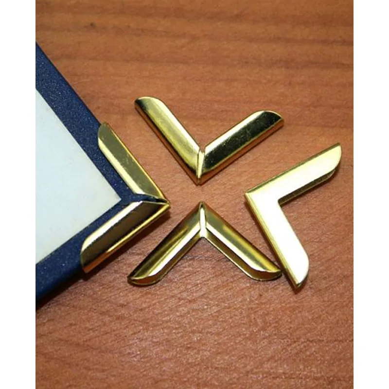 100 шт. Альбомы для скрапбукинга с золотой книгой меню углы протекторы