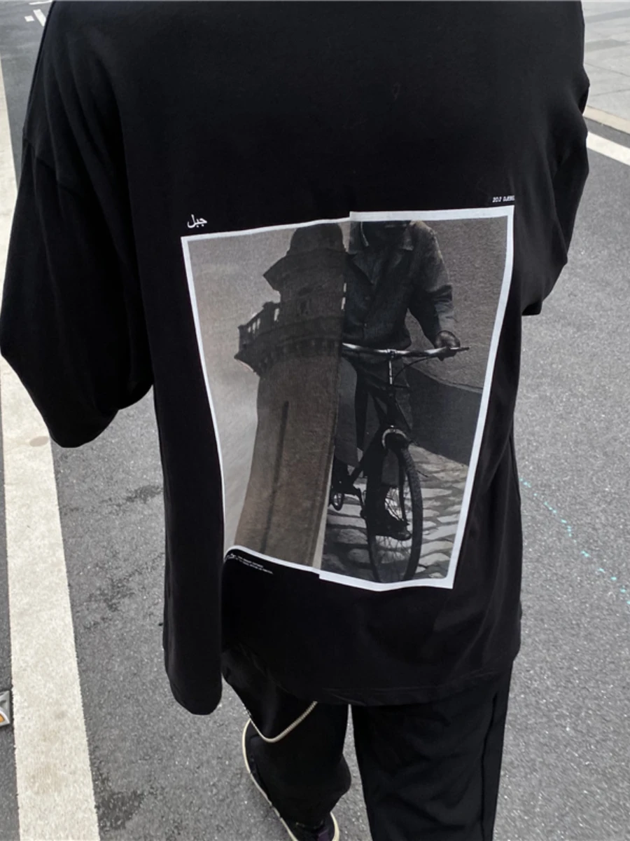 

FOR SONG THE MUTE DJEBEL Illustration Print Short-sleeved T-shirt 2021 Good Quality Streetwear Men Women Cotton T Shirt