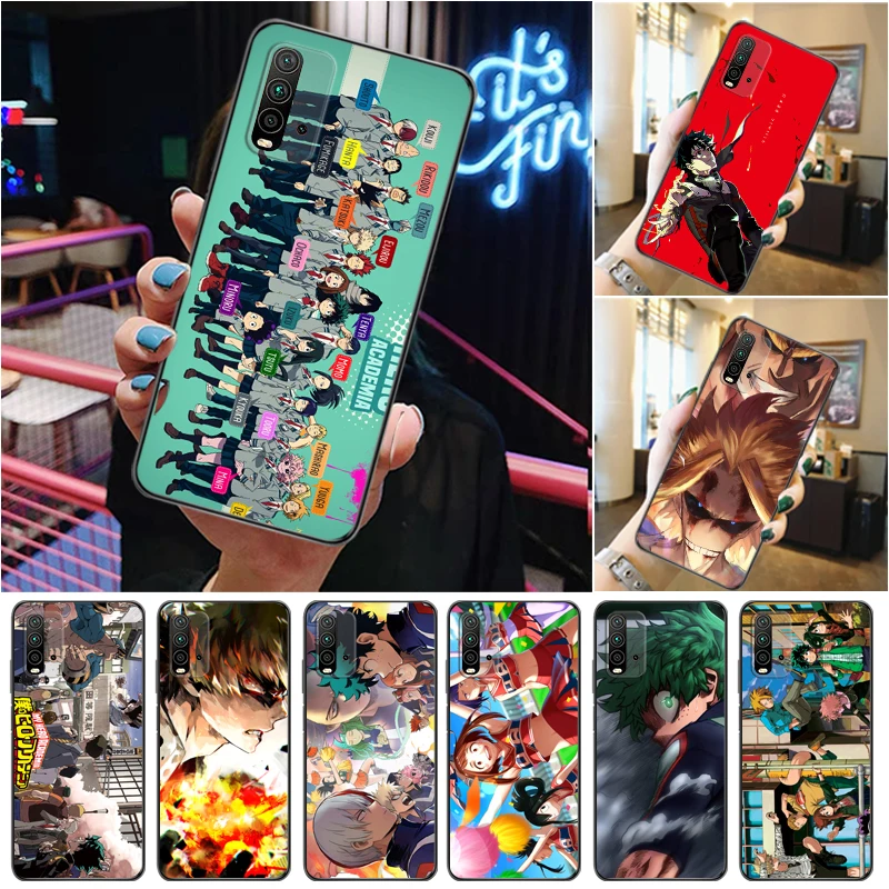

My Hero Academia Todoroki Shouto Tomura Boku Dabi Shigaraki Bakugou Katsuki Phone Case For Xiaomi Redmi 9 9T 9A Pro Coque Cases