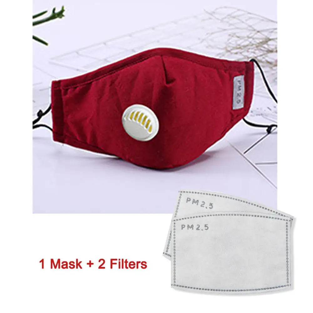 PM2.5 противотуманная маска с дыхательным клапаном противопылевая для рта