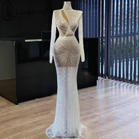 3 styles sexy ivory illusion mermaid evening dresses 2021 vestidos formales long robe de soir%c3%a9e femme