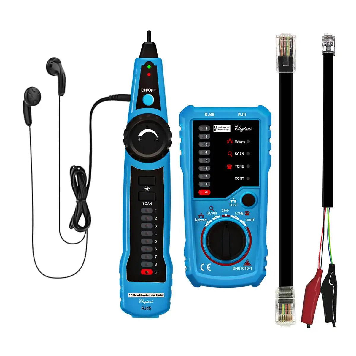 

Тестер для телефонных проводов FWT11, RJ11, RJ45