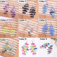 colorful dragonfly earrings bohemia style mix color fashion long dangle earrings for women jewellery