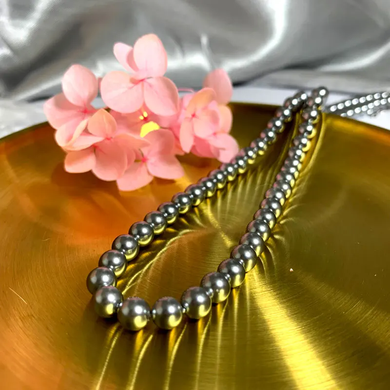 Женское ожерелье из серебра 925 пробы с жемчугом 6 мм | Украшения и аксессуары