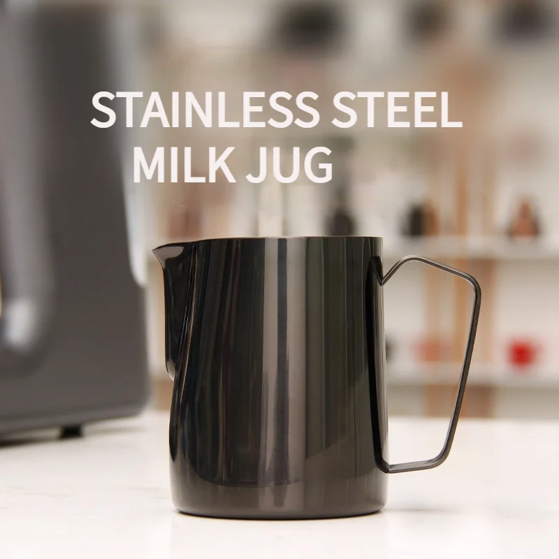 

Coffee Color Professional Coffee Wreath Cup with Pointed Mouth Wreath Cylinder 304 Stainless Steel Milk Cup 600ml Milk Foam Cup