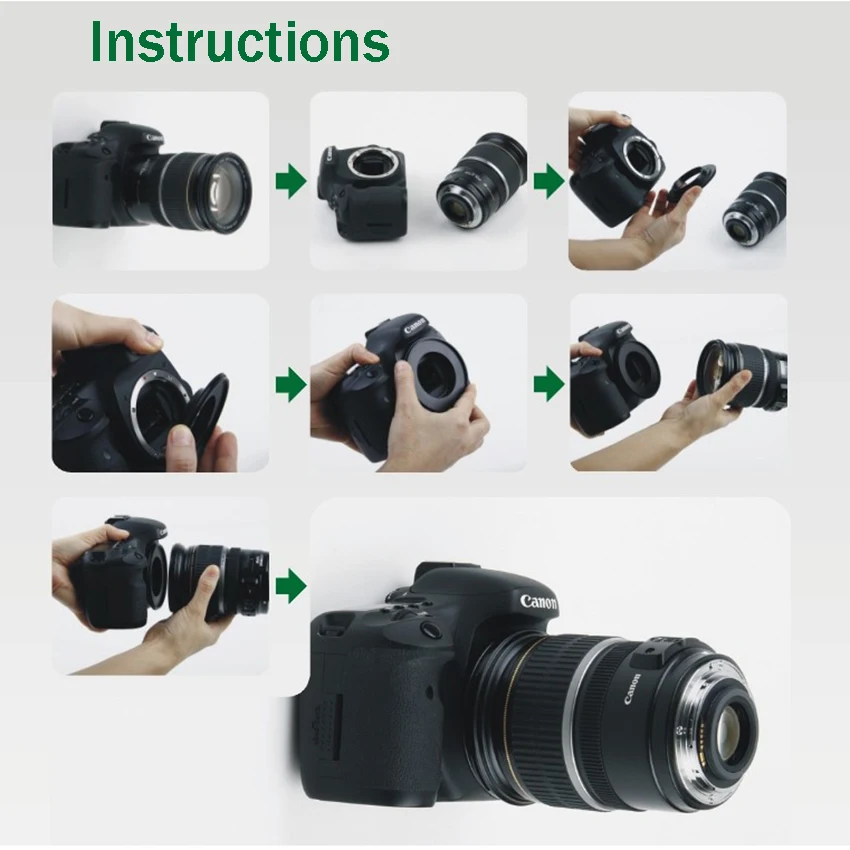 

Подходит для объектива камеры Canon 58 мм SLR обратное кольцо Макро крупным планом специальное обратное кольцо адаптер кольцо EOS-58 электронный м...