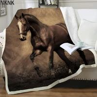 nknk horse blanket animal blankets for beds smoke cloud bedding throw harajuku bedspread for bed sherpa blanket animal premium