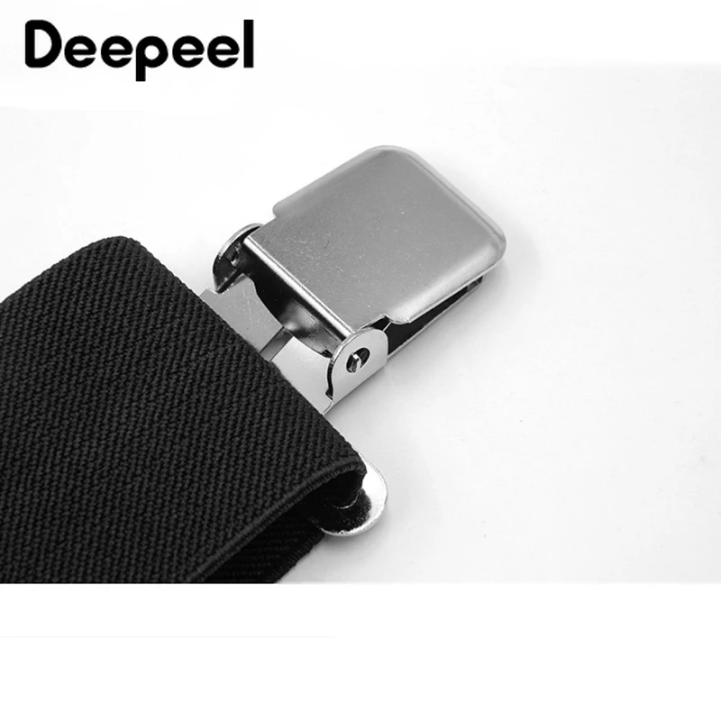 

Deepeel 1pc 5*120cm Men Fashion Wide Suspender 3 Clip Metal Hook Buckle Stretch Male Brace Jockstrap Business Pants Accessories