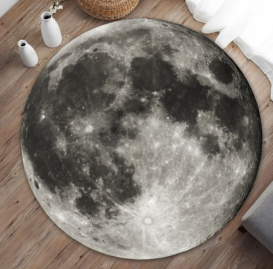 Современные Мультяшные простые круглые ковры из искусственного меха для