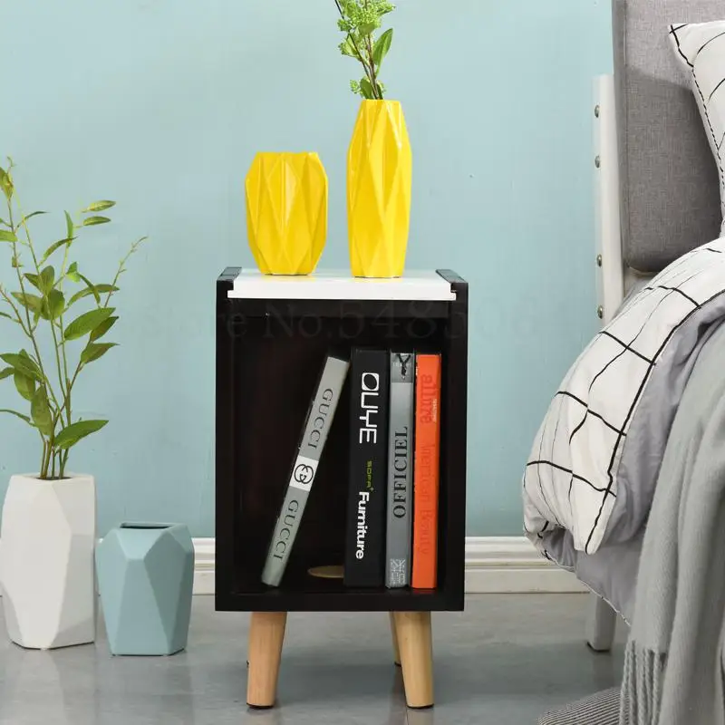 All Solid Wood Bedside Table Ultra-narrow Mini Storage Cabinet Small Apartment Simple European 30 Color Bed |