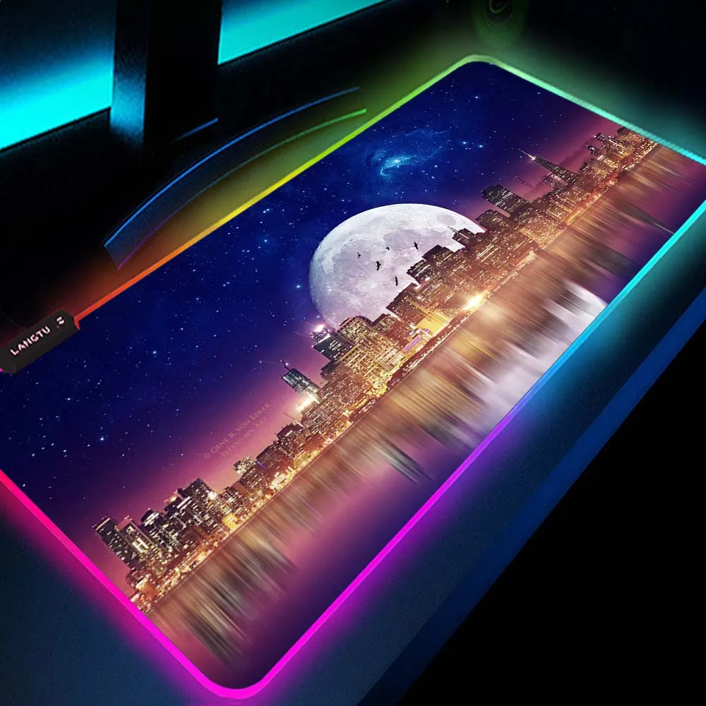 

Mousepad Moon Game Pad Promotion Mouse Pad Xxxl Custom Gaming Setup Accessories Gamers Rgb Led Mat Gloway Gadgets for Computer