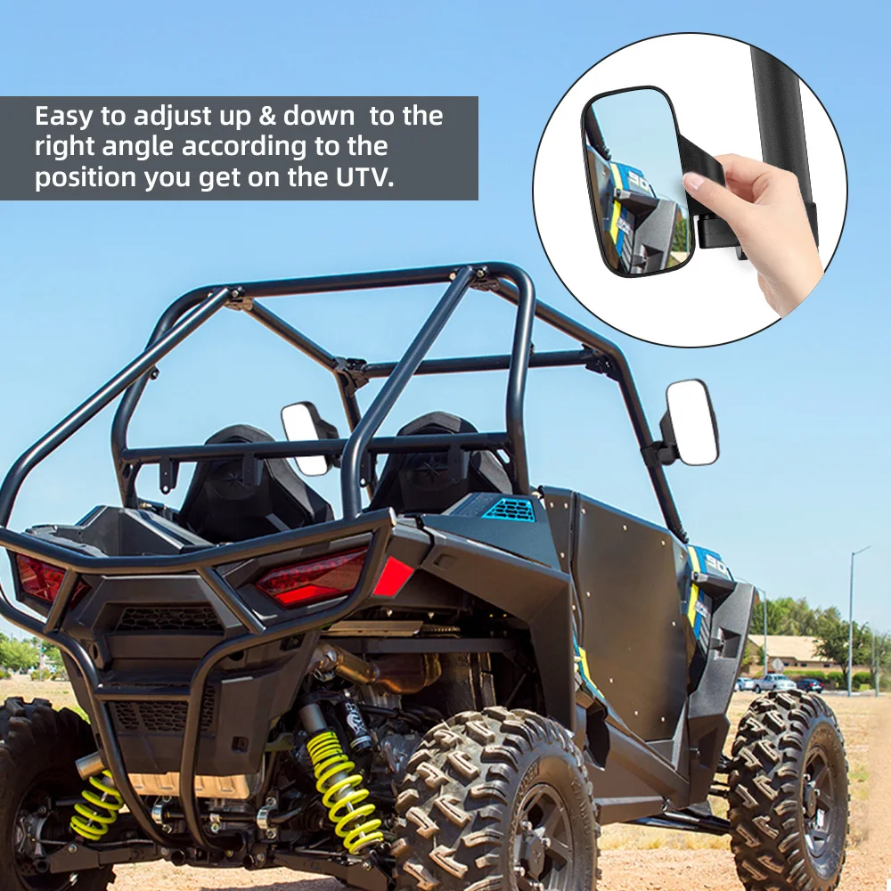 Зеркала заднего вида UTV 1 75 дюйма 2 с бесплатными заклепками для Can Am Maverick X3 Polaris RZR 800
