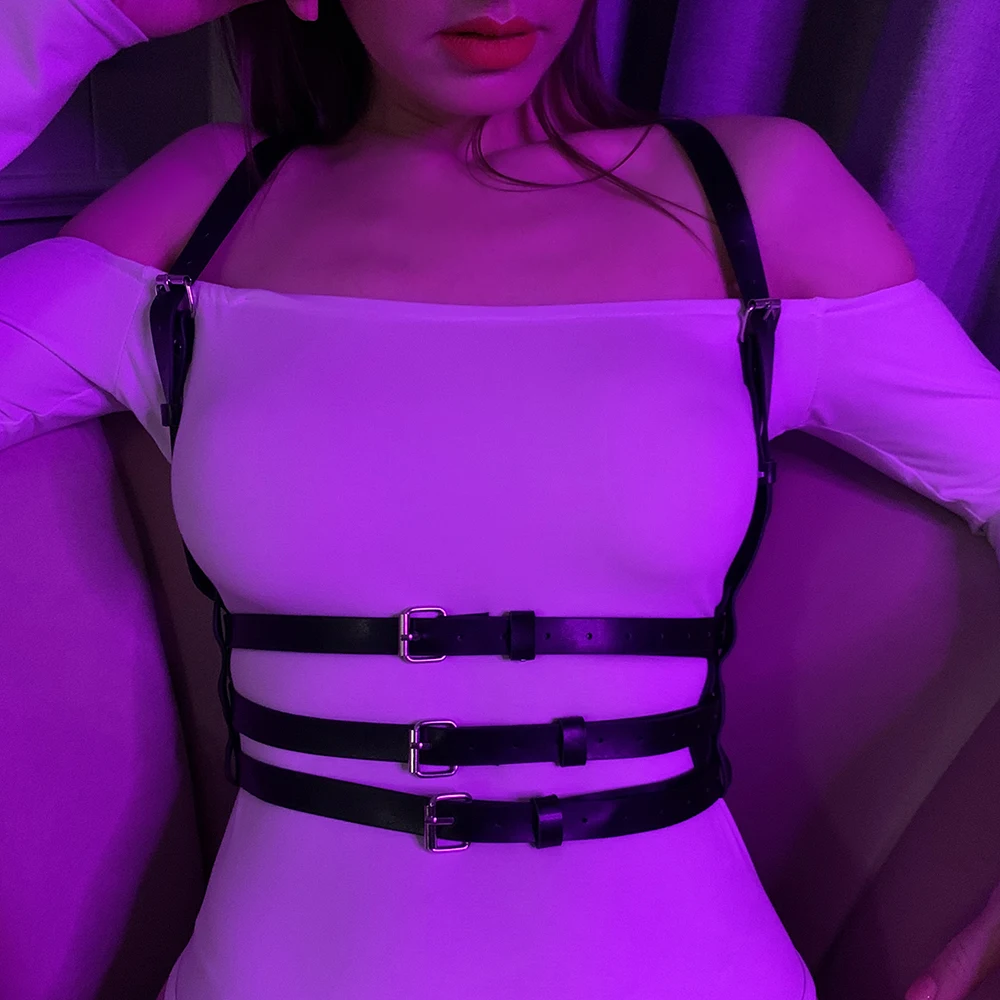 

CSX-XQ Women's Belt Sexy League Goth Lingerie Body Bondage Harness Bra Leg Garters Thigh Adjustable Sexy Punk Belt Gothic Style