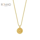 Ожерелье ROMAD из серебра 925 пробы с подсолнухом женское, Винтажное колье от солнца, банкетная бижутерия