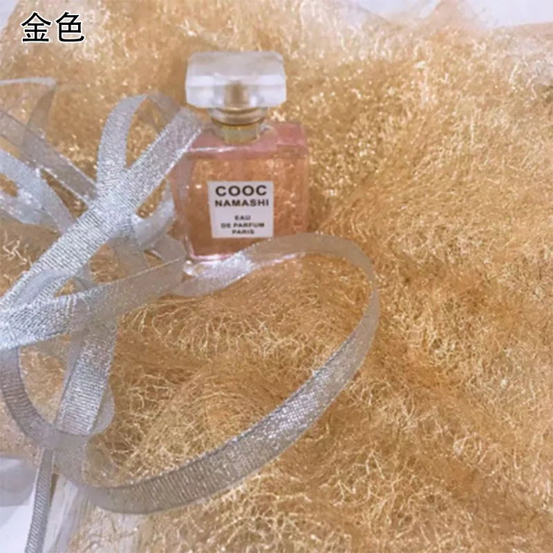 Gold Yomdid сетка ткань для ногтей Красота фон для фотосъемки одежда Вечерние материалы украшения Сетка Пряжа для самостоятельного изготовления поставки - Цвет: Gold