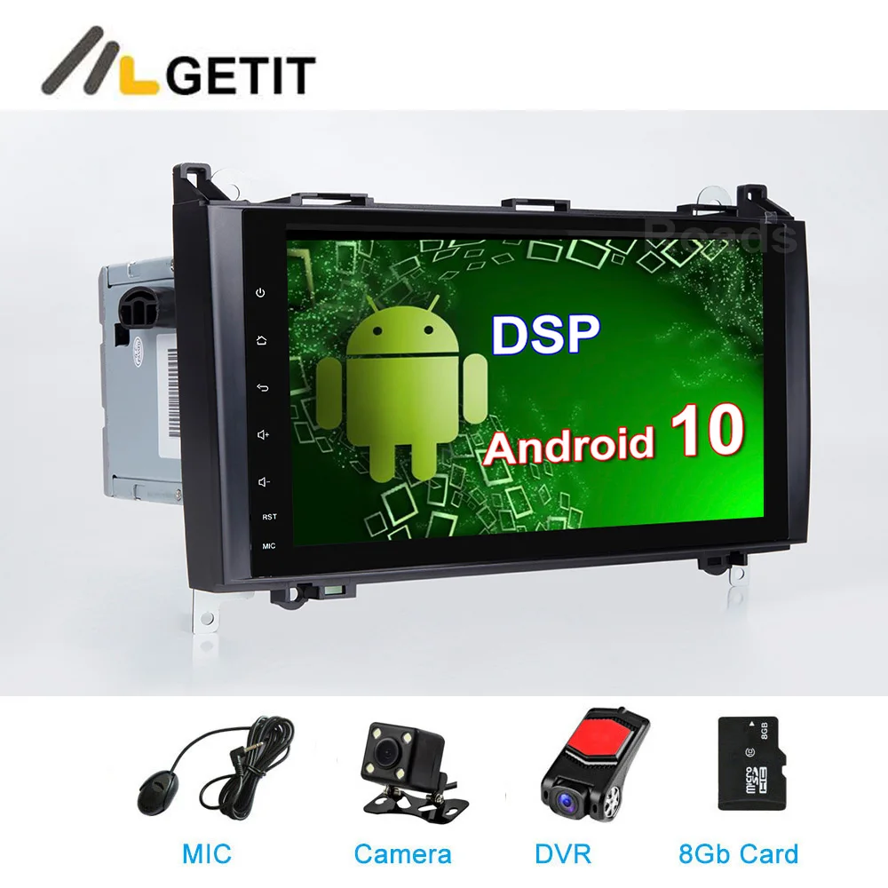 DSP Android 10 Автомагнитола Стерео gps головное устройство для Mercedes Benz B200 W169 W245 Viano Vito W639 Sprinter W906
