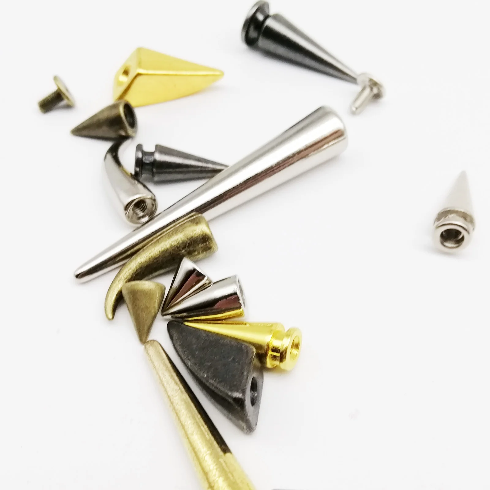 10 комплектов металлический декор панк пуля головы шип конус винт заклепка для