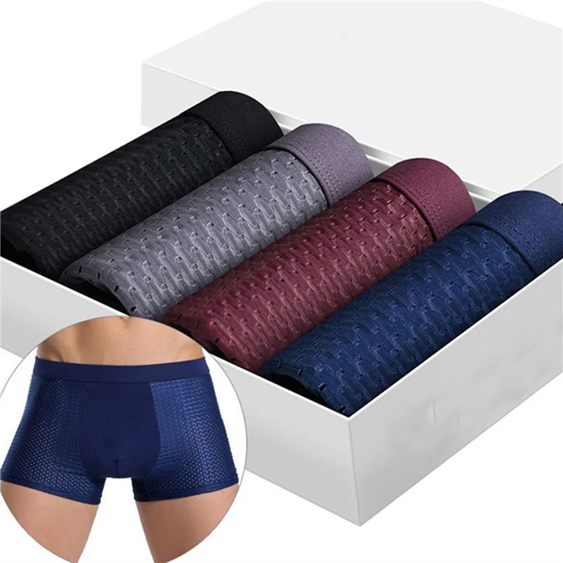 

Men's Breathable Mesh Modal Underwear Gentle Flexible Super-elastic Boxer Soft Summer Men's Underpants Men's Boxer Plus Size