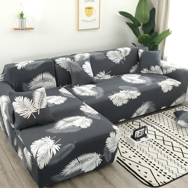 

L Shape Corner Sofa Cover Elastic for Living Room Printed Cover for Sofa Slipcovers Stretch 1/2/3/4 Seat