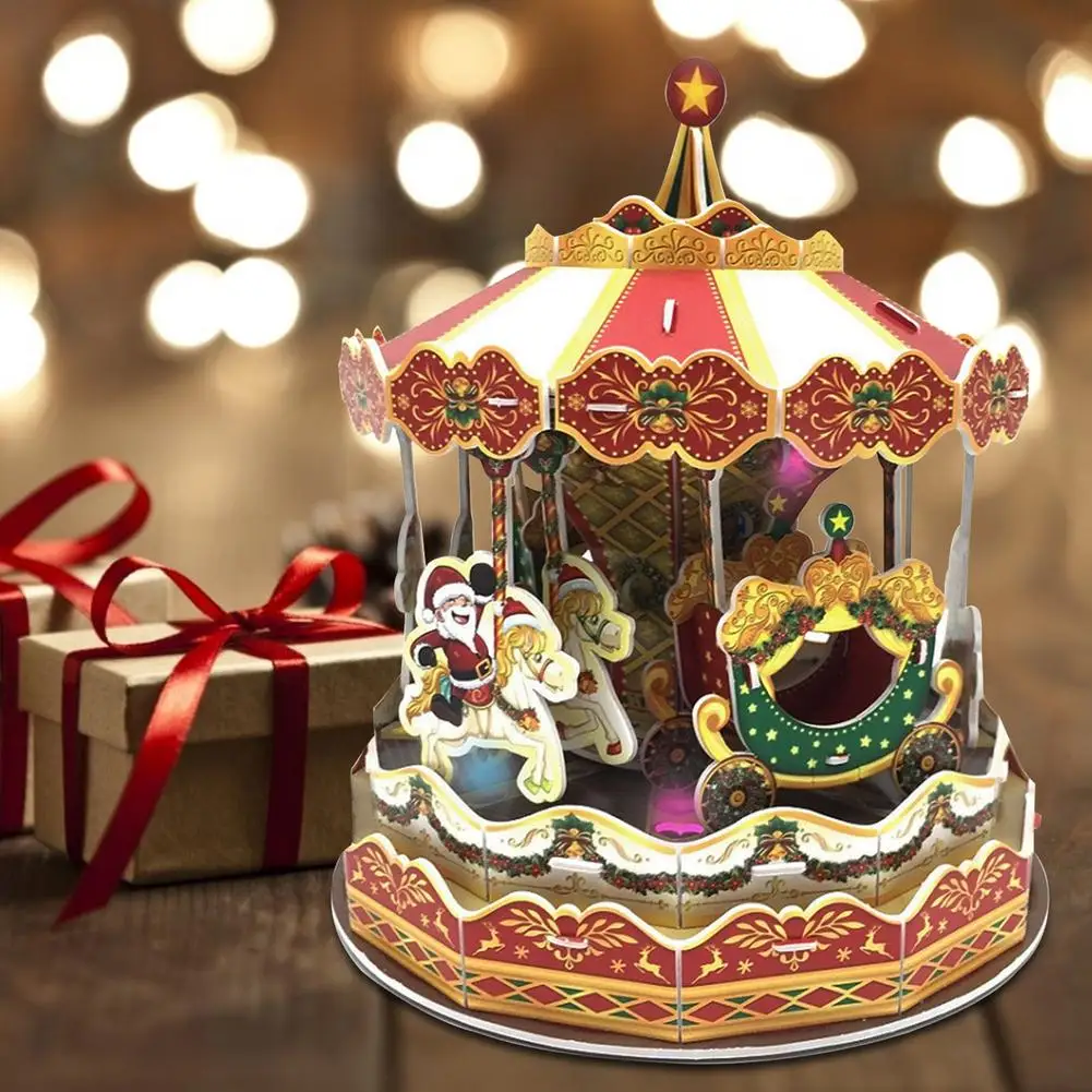 

Christmas Carousel Puzzle Puzzle Game Assembling Puzzles For Adults Puzzle Toys Kids Children Educational Toys Christmas Gift