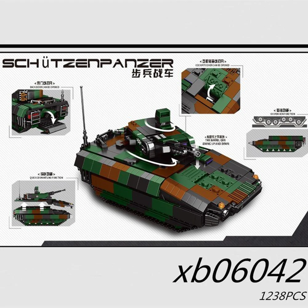 Xingbao Moc Военная серия Танк пантета Боевая модель наборы строительных блоков Diy