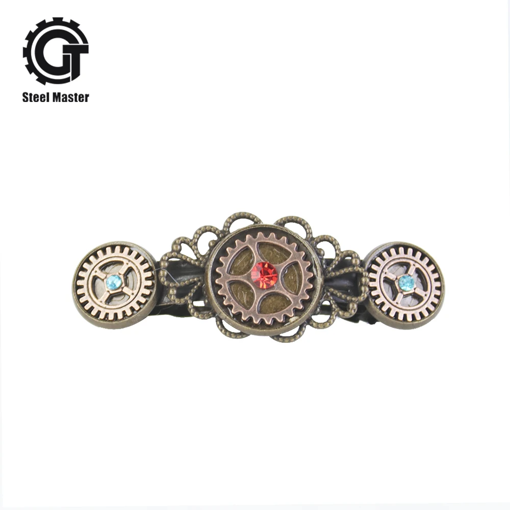 

Steampunk Gear Alloy Spring Clip Metal Exaggerated Jewelry Retro Hair Clip
