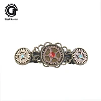 steampunk gear alloy spring clip metal exaggerated jewelry retro hair clip