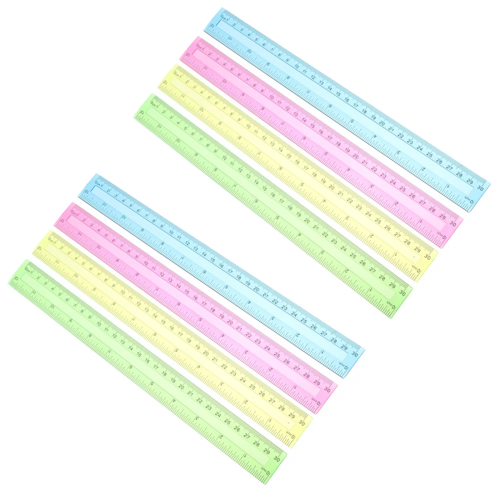 

16pcs Straight Rulers 12 Inch Rulers Students Measuring Tools for School