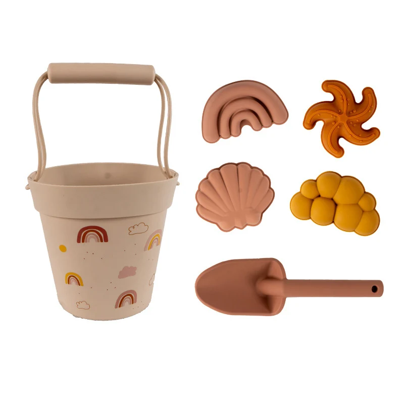 

6 Pcs Kit Children Beach Toys Baby Summer Digging Sand Tool With Shovel Water Game Play Outdoor Toy Set Sandbox For Boys Girls