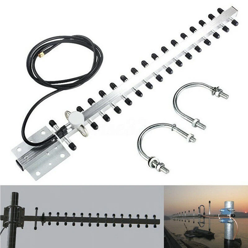 Hot sale 2.4Ghz WiFi Antenna 25dBi RP SMA Outdoor Wireless Yagi Directional Booster Amplifier Modem Cable | Компьютеры и офис