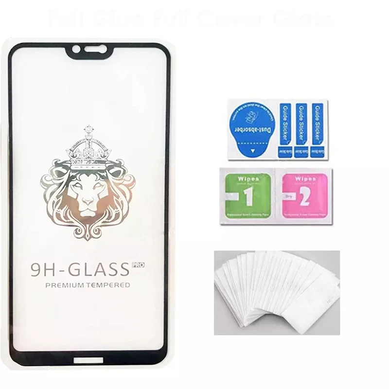 100 шт Быстрая посадка 9H Закаленное стекло пленка полный клей Полное покрытие