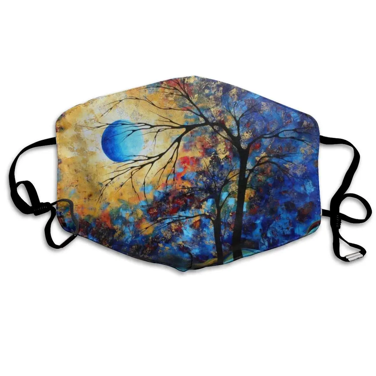 

Upgrade Reusable Mask - Washeable Face Mouth Mask- - Warm Windproof Mask - Face Mask for Men Women Colorful Tree Full Moon
