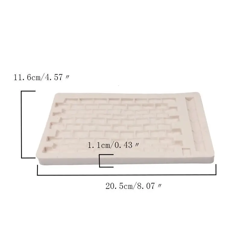 3D силиконовая форма для кирпичной стены шаблон выпечки помадки инструмент