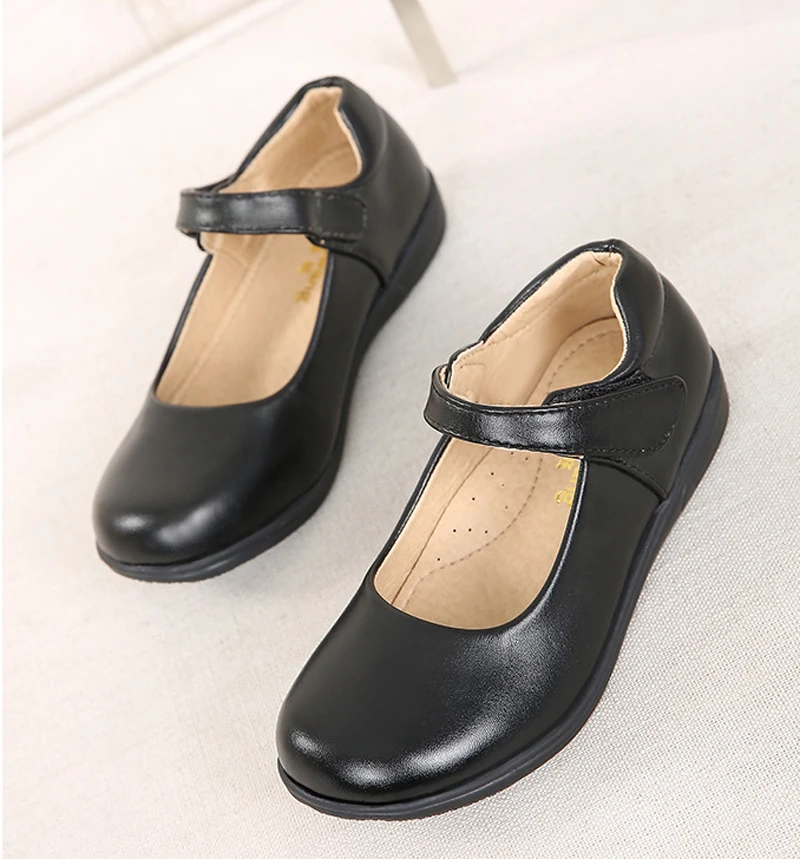 

2021 girls leather shoes black children's performance shoes autumn and winter new princess dress shoes primary school shoes