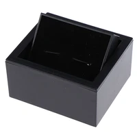 plastic overturn cuff links box cufflinks holder storage case portable design jewelry packaging black
