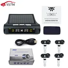 Солнечный Мощность USB система контроля давления в шинах автомобиля шины Давление мониторинга Системы ЖК-дисплей 4 внешнихвнутренний датчики для внедорожник Температура Предупреждение Новый