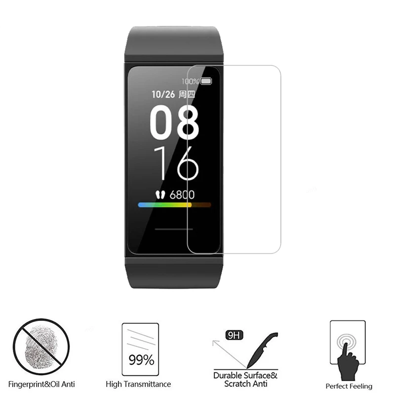 Закаленное стекло пленка для Mi Smart Band 4c Защита экрана 4C силиконовый ремешок USB