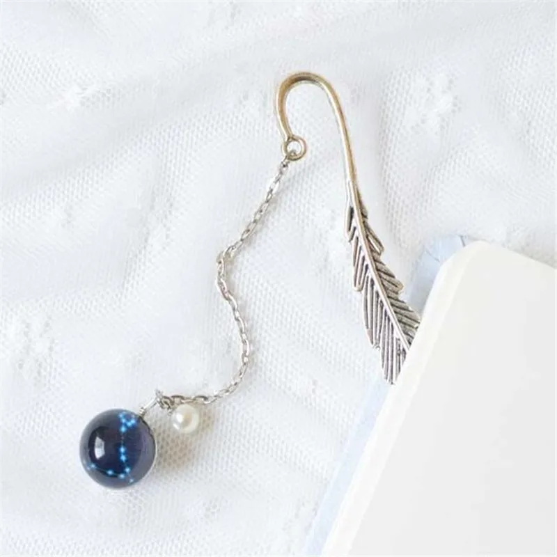 15 мм двенадцать созвездий светящиеся закладки звезды металлические перьевые для