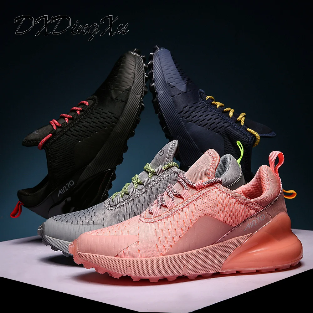

Men's Sneakers Casual Sport Jogging Unisex Lace-up Men Shoes Breathable Mesh Cushion Walking Marathon Tenis Plus Size 36-46