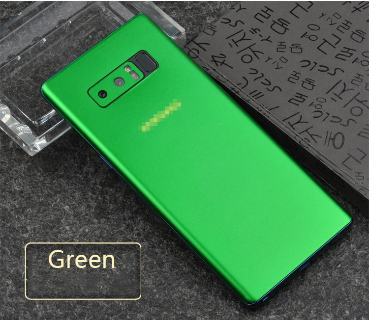 green Новая кожа Наклейка для samsung Note8 9 полное тело цветной Стикер Обертывание кожи чехол для samsung S10 S8 S9 Plus ледяная Пленка чехол - Цвет: green