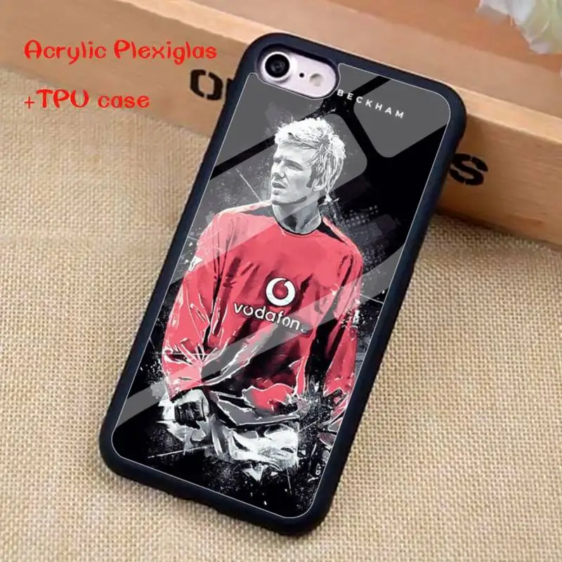 

football superstar David Beckham Phone Case For iphone 11 Pro Max X XR XS SE 2020 6S 7 8 Plus Acrylic Plexiglass TPU phone case